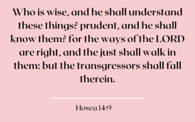 Hosea 14:9
